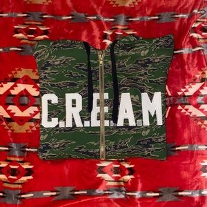 WUTANG CLAN C.R.E.A.M. HOODIE WITH ZIPPER SZ XL